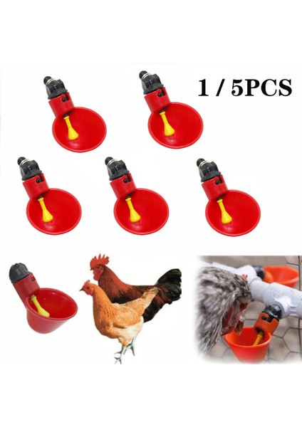 1 Adet Tarzı 5 Adet Çiftlik Kümes Içme Bardağı Otomatik Tetikli Su Tavuk Yemliği Tavuk Suluğu Su Tavuk Peck Tetikli Kupayı Doldurma (Yurt Dışından) modelleri