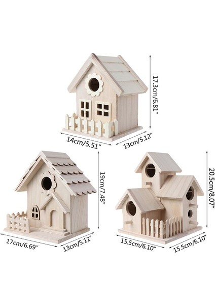 B Tarzı Yaratıcı Ahşap Kuş Evi Üreme Kafesi Kutu Kuş Yuvası Bahçe Arka Bahçe Askı Taklit Çit Kuş Evi Dekorasyonu (Yurt Dışından) fırsatları
