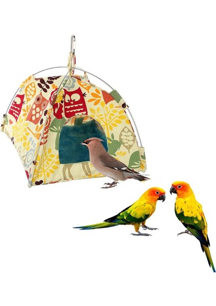 Resim Stili Gibi 14CMX13CMX17CM Kuş Yuvası Asma Kafes Evi Yatak Papağan Habitat Mağara Asılı Çadır Muhabbet Kuşu Uyku Kulübesi Hamak Evleri Dro Ücretsiz (Yurt Dışından)