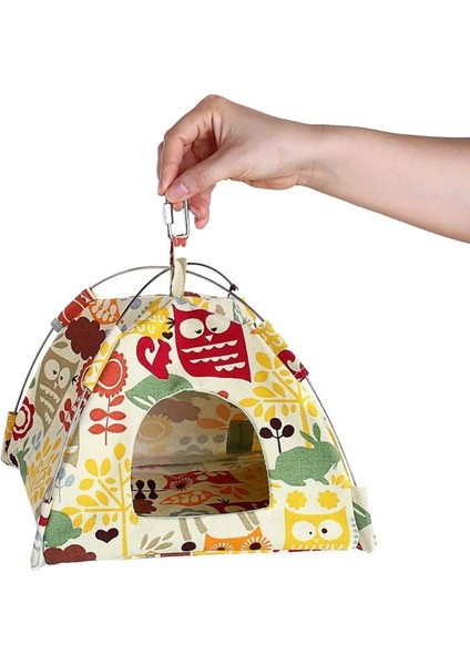 Resim Stili Gibi 14CMX13CMX17CM Kuş Yuvası Asma Kafes Evi Yatak Papağan Habitat Mağara Asılı Çadır Muhabbet Kuşu Uyku Kulübesi Hamak Evleri Dro Ücretsiz (Yurt Dışından)