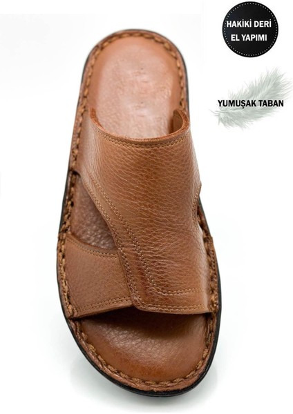 Erkek Terlik Hafif Terlik Deri A Şır. Taba