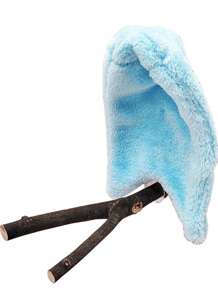 Mavi Stil Peluş Kuş Papağan Yuvası Yumuşak Peluş Kuş Papağan Hamak Sıcak Asılı Yatak Kafes Mağara Kulübe Çadır Oyuncak Evi Için (Yurt Dışından)