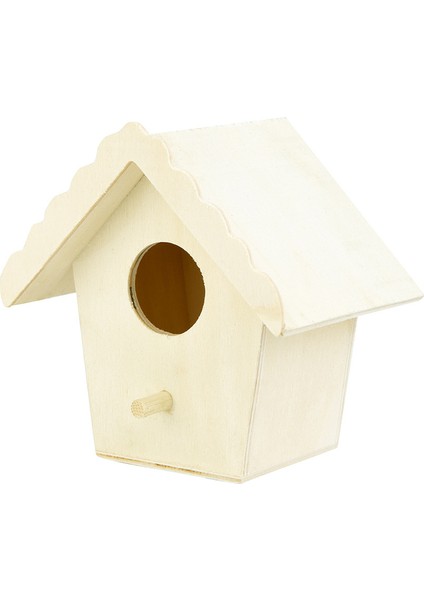 B Tarzı Ahşap Kuş Basit Yuva Asılı Kuş Evi Doğal Ahşap Kuş Kafesi Dinlenme Yeri Duvar Montajı Açık Hava Bahçe Ağaç Kuş Evi #4 (Yurt Dışından) modelleri