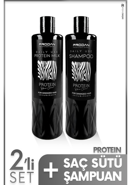 Protein Saç Sütü & Şampuan | Güçlendirici Etki 2'li Saç Bakım Seti - 400ml X2