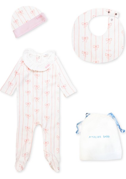3'lü Yenidoğan Seti - Kurdele / Pembe