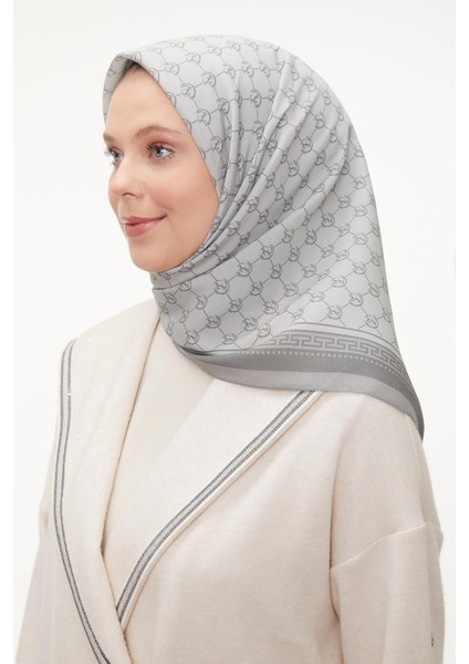 Gümüş L Desen Aura Eşarp