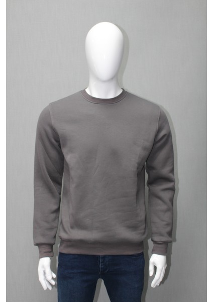 Bisiklet Yaka 3 Iplik Şardonlu Sweatshirt