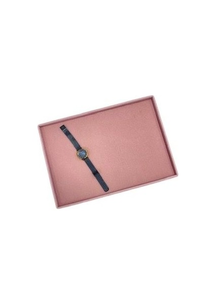 Yerli Üretim Süet Kumaş Pembe Renk 34/24 Cm Takı Servis Sunum Tablası