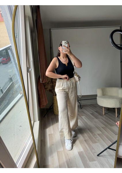 Beli Lastikli Keten Pantolon fiyatları