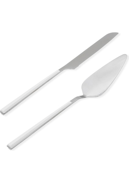 Bianco Pasta Servis Takımı Gümüş 2 Parça