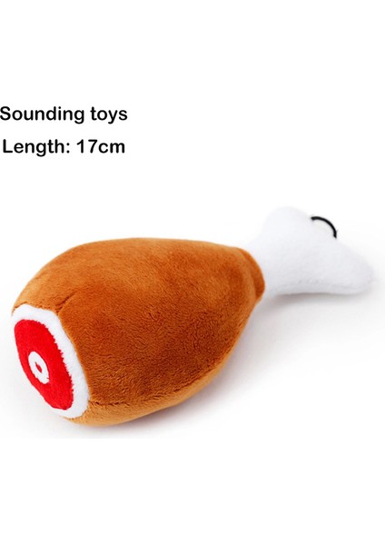 Baget Stili Pet Circle Oyuncaklar Büyük Tavuk Bacağı Oyuncakları Isırılmaya Dayanıklı Sesi Olan Peluş Oyuncaklar Teddy Köpek Oyuncakları Sesi Olan Oyuncaklar Kemiğin Oyuncak Çoklu Renk (Yurt Dışından)