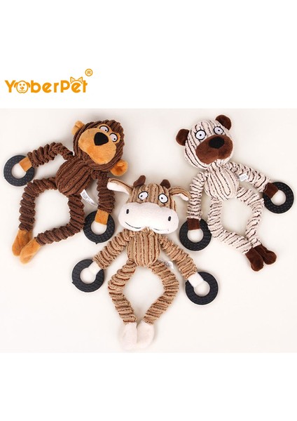 Ayı Stili Köpekler Için Oyuncak Peluş Oyuncak Yumuşak Oyuncak Küçük Maymun Chew Toys Yavru Peluş Sesli Koyun Maymun Inek Dumb (Yurt Dışından)