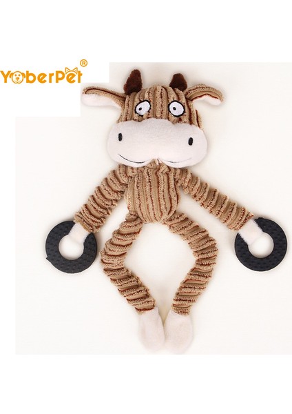 Ayı Stili Köpekler Için Oyuncak Peluş Oyuncak Yumuşak Oyuncak Küçük Maymun Chew Toys Yavru Peluş Sesli Koyun Maymun Inek Dumb (Yurt Dışından)