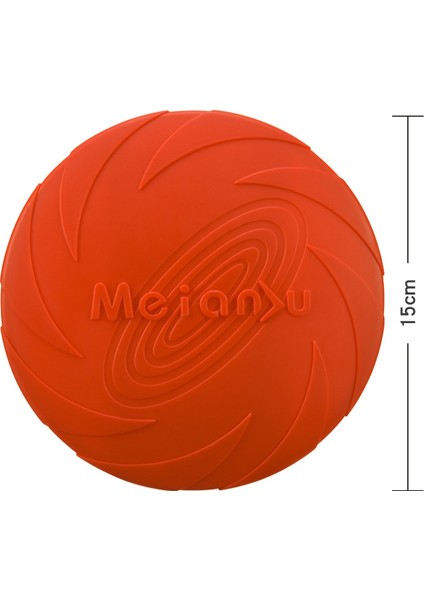 Kırmızı Stil 15CM Köpek Uçan Disk Oyuncak Çevre Dostu Yumuşak Kauçuk Yüzen Ufo Dayanıklı Isırma Çiğneme Diski Yavru Etkileşimli Eğitim Pet Malzemeleri (Yurt Dışından)