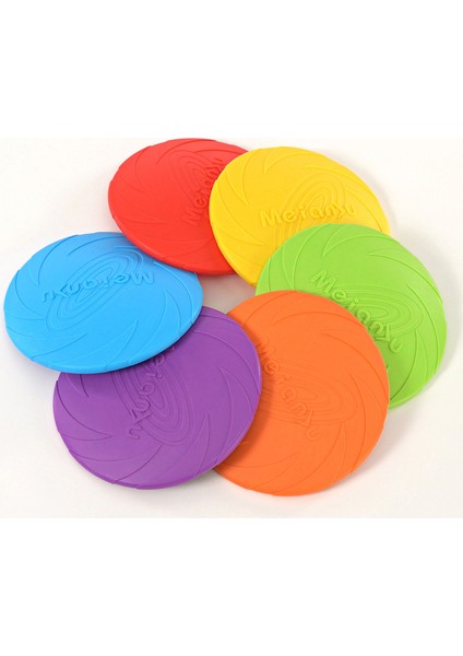 Kırmızı Stil 15CM Köpek Uçan Disk Oyuncak Çevre Dostu Yumuşak Kauçuk Yüzen Ufo Dayanıklı Isırma Çiğneme Diski Yavru Etkileşimli Eğitim Pet Malzemeleri (Yurt Dışından)