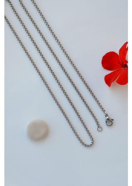 Erkek Ince Geçmeli Çelik Zincir Kolye 60 cm fırsatları