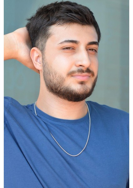 Erkek Orta Ince Kalınlıkta Geçmeli Çelik Zincir Kolye 60 cm modelleri