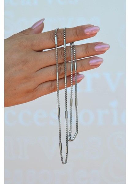 Silver Renk Erkek Çelik Zincir Kolye 60 cm fırsatları