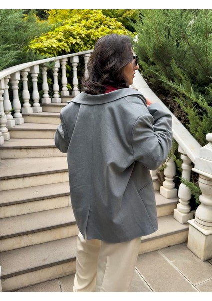 Çift Düğmeli Blazer Ceket