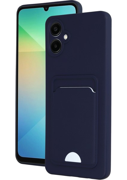 Samsung Galaxy A06 Uyumlu Arka Kamera Korumalı Kart Koyulabilen Silikon Kartlıklı Kılıf Kapak