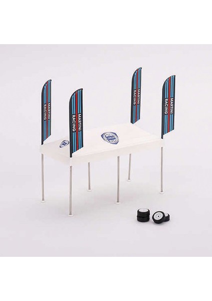 1:64 Martini Racing Paddock Minyatür Model Araba Servis Çadırı Seti