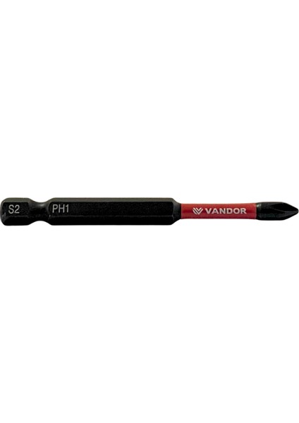 Vandor Bits Uç Matkap Ucu Tornavida Ucu Vidalama Ucu Impact Ph1-75 mm - 1 Adet