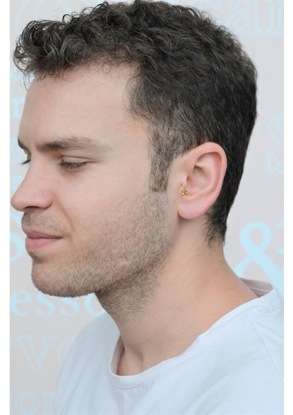 Erkek Gold Çelik Piercing Tragus Helix Kıkırdak modelleri