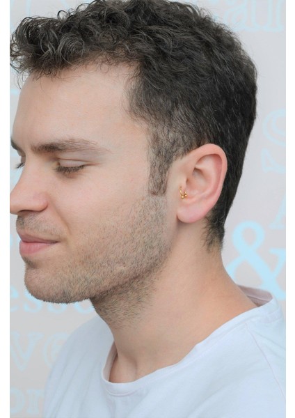 Erkek Gold Çelik Piercing Tragus Helix Kıkırdak fırsatları