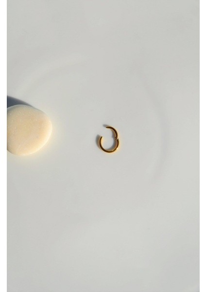 Erkek Çelik Halka Piercing Tragus Helix Kıkırdak 8 mm Gold fırsatları