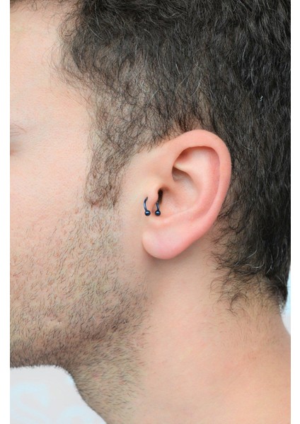 Erkek Mavi Çelik Piercing Tragus Helix Kıkırdak 8 mm fiyatları