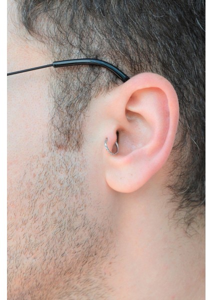 Erkek Çelik Halka Piercing Tragus Helix Kıkırdak 8 mm Gümüş Renk fiyatları