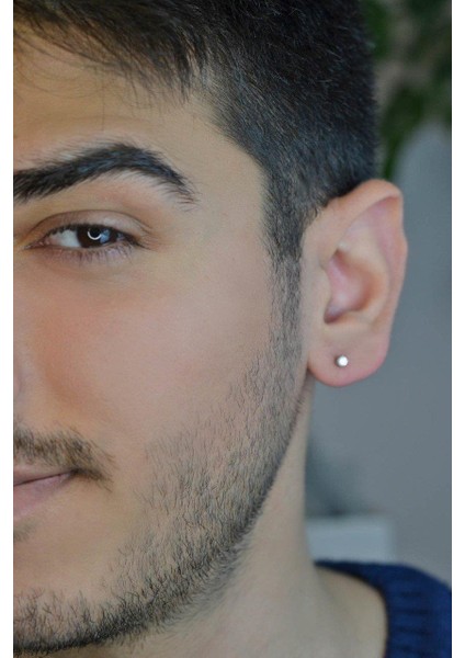 Erkek Tektaş Küpe 3 mm Tekli modelleri