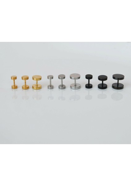 Erkek Vidalı Daire Model Çelik Küpe 7 mm Gold Renk fırsatları