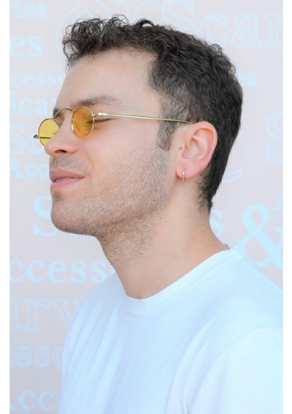 Erkek Sarı Çelik Halka Küpe 13 mm Küçük Boy fırsatları