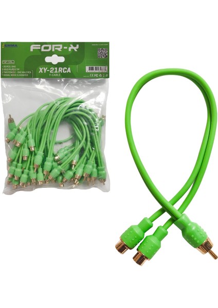 XY-21RCA Anfi Y Kablo 1 Erkek 2 Dişi 30CM