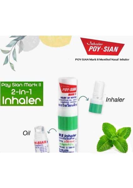Poy_Sian 6'li Aromaterapi Burun Tıkanıklığı Önleyici Nane Aromalı fırsatları