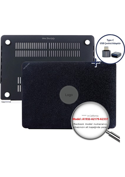 Macbook Air M1 Kılıf 13inç Simli G1505 (TouchID'li M1 Air) A2337 A2179 A1932 ile Uyumlu