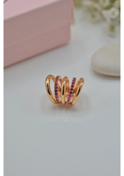 Pembe Taşlı Sıkıştırmalı Kıkırdak Küpe Earcuff fiyatları