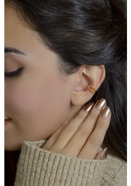 Gold Sıkıştırmalı Kıkırdak Küpesi Earcuff fiyatları