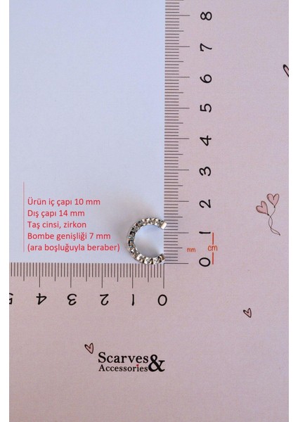 Gümüş Renkli İki Sıralı Taşlı Earcuff Sıkıştırmalı Kıkırdak Küpesi modelleri