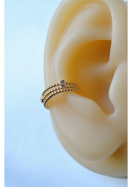Sıkıştırmalı Kıkırdak Küpesi Mini Taşlı Earcuff fırsatları
