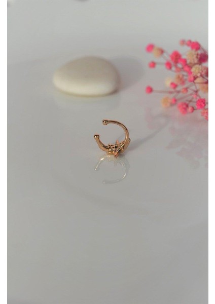 Zirkon Gold Kuzey Yıldızı Sıkıştırmalı Kıkırdak Küpesi Earcuff fiyatları