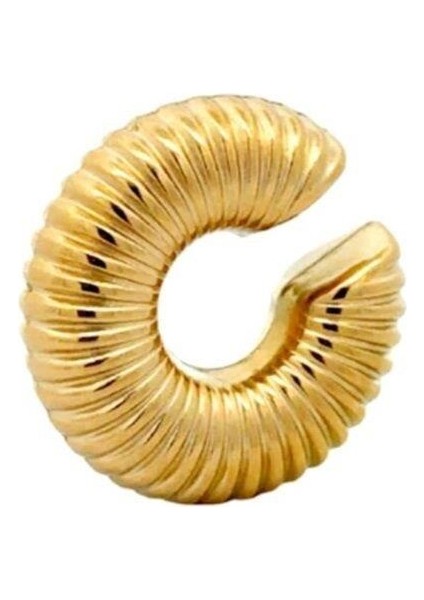 Büyük Bombeli Earcuff Geniş Halka Kıkırdak Küpesi Gold fiyatları