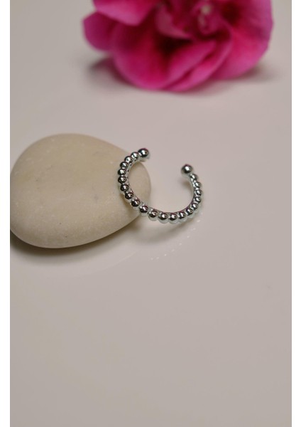Earcuff Sıkıştırma Kıkırdak Küpesi Gümüş Renk modelleri