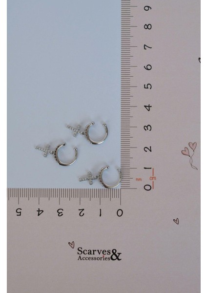 Zirkon Taşlı Cross Sallantılı Earcuff Sıkıştırmalı Kıkırdak Küpesi modelleri