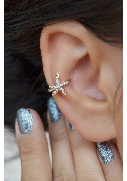 Sıkıştırmalı Kıkırdak Küpesi Deniz Yıldızı Earcuff fiyatları