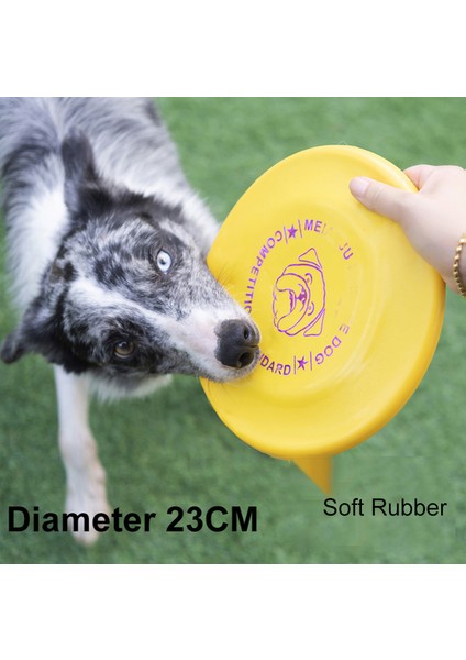 23CM Tarzı Mavi Uçan Disk Köpek Eğitim Oyuncak Yumuşak Silikon Isırılmaya Dayanıklı Uçuş Tabak Oyuncak Büyük Küçük Köpek Oyun Oyun Plakası Oyuncak Evcil Hayvan Etkileşimli (Yurt Dışından) fırsatları