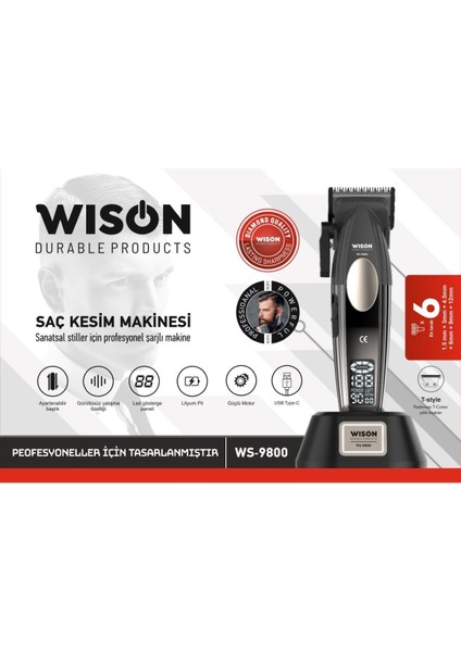 WS-9800 Profesyonel Saç Sakal Tıraş Makinesi (Yeni Ürün) fiyatları