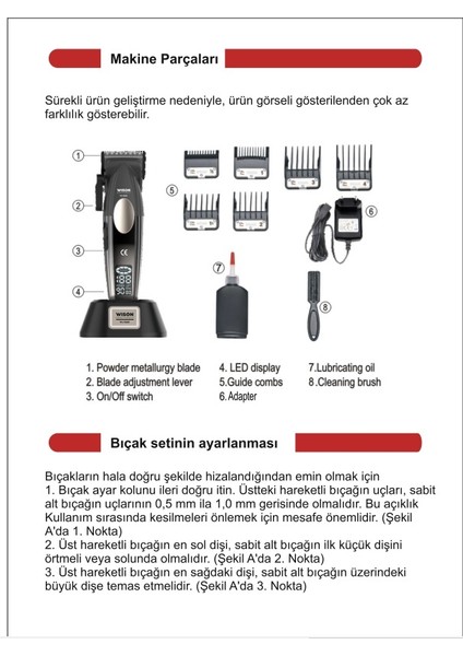 WS-9800 Profesyonel Saç Sakal Tıraş Makinesi (Yeni Ürün) fırsatları