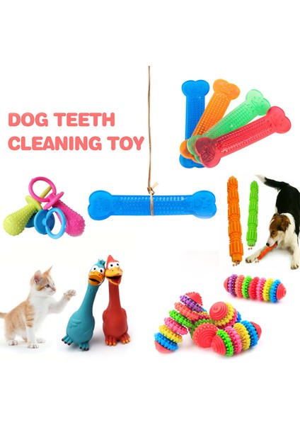 Rastgele Renk Stili Köpek Oyuncakları Lastik Çığlık Tavuk Dişlik Kemik Oyuncak Agresif Kemiren Köpek Diş Fırçası Eğitim Oyuncakları (Yurt Dışından) fırsatları